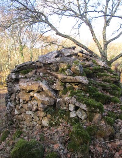 Vieille cabane en pierre sèche à Montréal, Ardèche